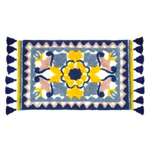 Wild Sage Malia Medallion 20" X 33" Tufted Bath Rug Multicolor NWT